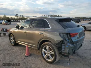 2020 Audi Q3 S line Premium Plus with VIN WA1EECF37L1040417, listed as a Copart auction lot 83485794 with 36,833 mi miles and Salvage Title. Bid and sale history available at carsss.com. Image 2.