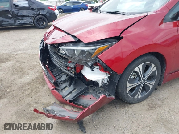 2022 Nissan LEAF SV with VIN 1N4AZ1CV8NC563090, listed as a IAAI auction lot 42086289 with 24,215 mi miles and . Bid and sale history available at DreamBid. Image 20.