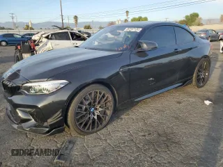 2020 BMW M2 Competition with VIN WBS2U7C08L7E13485, listed as a Copart auction lot 87297134 with 40,260 mi miles and Salvage Title. Bid and sale history available at carsss.com. Image 1.