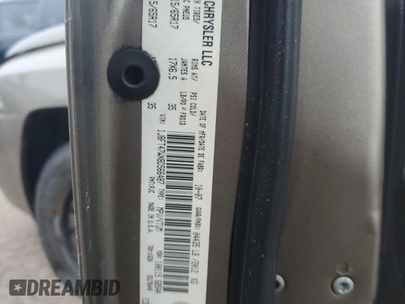 2008 Jeep Compass Sport with VIN 1J8FT47WX8D566487, listed as a Copart auction lot 87428694 with 377,985 mi miles and Salvage Title. Bid and sale history available at carsss.com. Image 12.