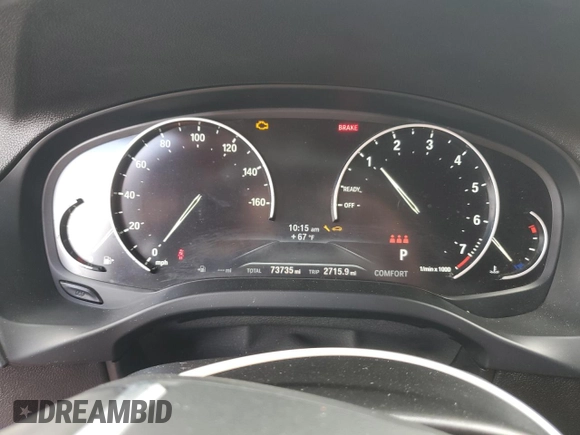 2019 BMW X3 sDrive30i with VIN 5UXTR7C51KLR52430, listed as a Copart auction lot 54719915 with 73,735 mi miles and Clean Title. Bid and sale history available at DreamBid. Image 9.