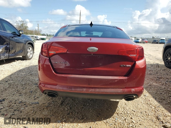 2013 Kia Optima EX with VIN 5XXGN4A7XDG211200, listed as a Copart auction lot 55419625 with 110,028 mi miles and Salvage title. Bid and sale history available at DreamBid. Image 6.