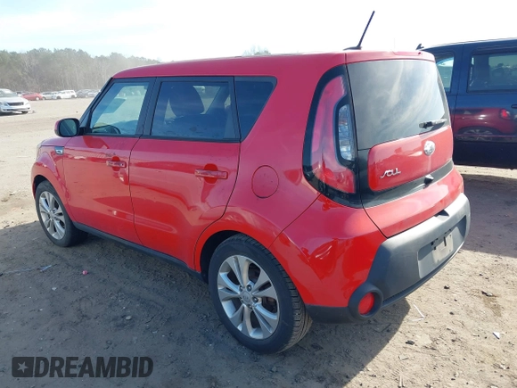 2015 Kia Soul + with VIN KNDJP3A56F7780002, listed as a IAAI auction lot 41457141 with 1 mi miles. Bid and sale history available at carsss.com. Image 3.