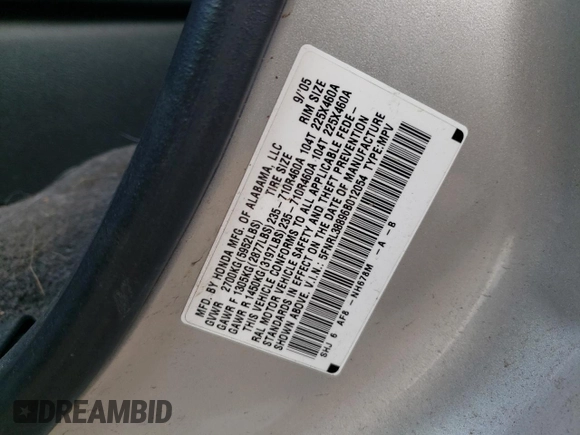 2006 Honda Odyssey TOURING with VIN 5FNRL38896B012054, listed as a Copart auction lot 52447985 with 180,221 mi miles and Salvage Title. Bid and sale history available at carsss.com. Image 13.