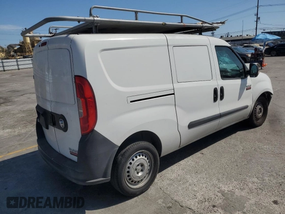 2017 Ram ProMaster City Cargo Tradesman with VIN ZFBERFAB8H6E30579, listed as a Copart auction lot 58069185 with 78,878 mi miles and Salvage title. Bid and sale history available at DreamBid. Image 3.
