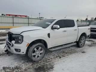 2024 Ford Ranger LARIAT with VIN 1FTER4KH3RLE26685, listed as a Copart auction lot 46030645 with 4,115 mi miles and Salvage Title. Bid and sale history available at carsss.com. Image 1.