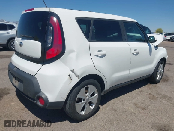 2016 Kia Soul with VIN KNDJN2A26G7357170, listed as a IAAI auction lot 42087410 with 106,560 mi miles. Bid and sale history available at carsss.com. Image 4.