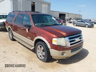 2007 Ford Expedition EL Eddie Bauer with VIN 1FMFK17577LA30502, listed as a IAAI auction lot 42096965 with 1 mi miles. Bid and sale history available at carsss.com. Image 1.