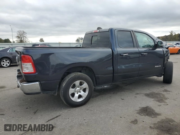 2020 Ram 1500 Big Horn with VIN 1C6RREBT7LN300408, listed as a Copart auction lot 80129424 with 129,626 mi miles and Salvage title. Bid and sale history available at DreamBid. Image 3.