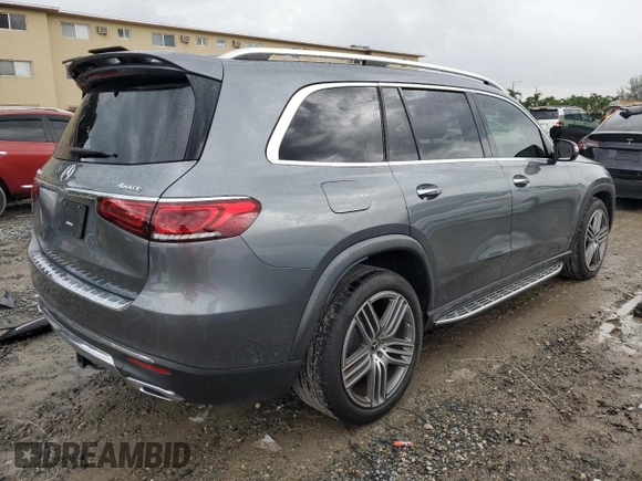 2022 Mercedes-Benz GLS 450 with VIN 4JGFF5KE7NA648429, listed as a Copart auction lot 70224934 with 45,323 mi miles and Salvage Title. Bid and sale history available at DreamBid. Image 3.