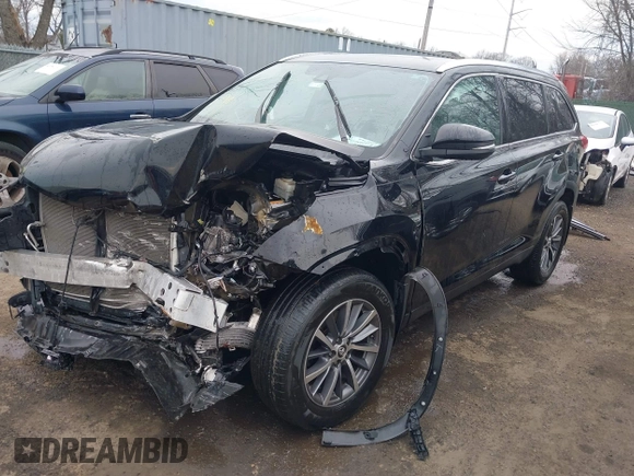 2019 Toyota Highlander SE with VIN 5TDJZRFH3KS732604, listed as a IAAI auction lot 41660910 with Not provided miles and . Bid and sale history available at DreamBid. Image 2.