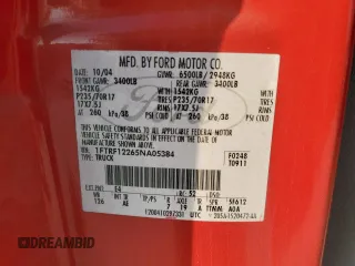 2005 Ford F-150 XL with VIN 1FTRF12265NA05384, listed as a Copart auction lot 49150995 with 181,264 mi miles and Clean Title. Bid and sale history available at carsss.com. Image 12.
