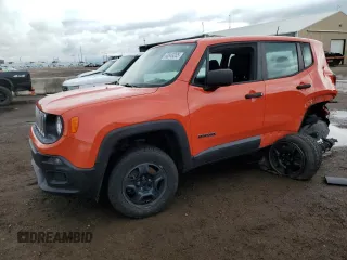 2018 Jeep Renegade Sport with VIN ZACCJBAH0JPG69603, listed as a Copart auction lot 58849205 with 92,234 mi miles and Salvage title. Bid and sale history available at DreamBid. Image 1.