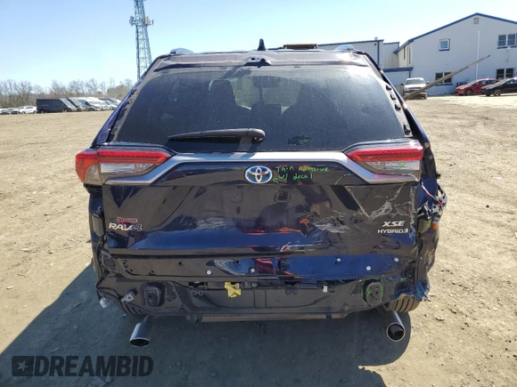 2021 Toyota RAV4 Hybrid XSE with VIN 4T3E6RFV0MU029754, listed as a Copart auction lot 50006155 with 29,234 mi miles and Salvage Title. Bid and sale history available at carsss.com. Image 6.