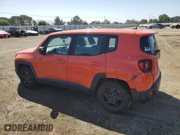 2017 Jeep Renegade Sport with VIN ZACCJAAB0HPE79168, listed as a Copart auction lot 61604485 with 63,296 mi miles and Salvage title. Bid and sale history available at DreamBid. Image 2.