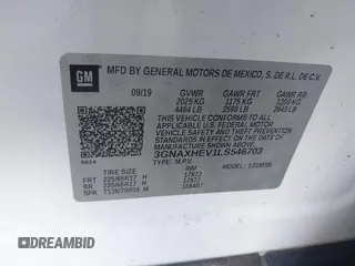 2020 Chevrolet Equinox LS with VIN 3GNAXHEV1LS546703, listed as a IAAI auction lot 41760071 with 68,000 mi miles and . Bid and sale history available at DreamBid. Image 9.