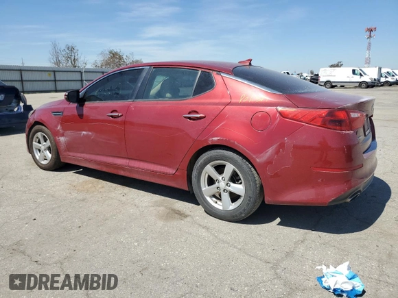 2015 Kia Optima LX with VIN 5XXGM4A75FG457674, listed as a Copart auction lot 50573355 with 125,943 mi miles and Salvage Title. Bid and sale history available at DreamBid. Image 2.