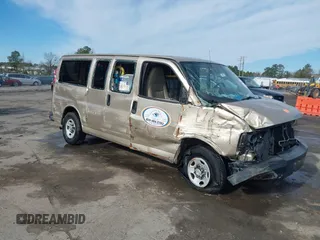 2012 Chevrolet Express Cargo Van with VIN 1GCWGFCAXC1151424, listed as a IAAI auction lot 41845447 with 1 mi miles. Bid and sale history available at carsss.com. Image 1.