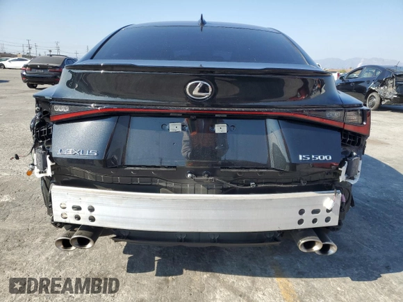 2023 Lexus IS with VIN JTHAP1D25P5004090, listed as a Copart auction lot 42436695 with 11,898 mi miles and Salvage Title. Bid and sale history available at carsss.com. Image 6.