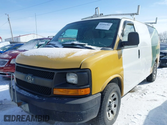 2010 Chevrolet Express Cargo Van with VIN 1GCUGADX0A1182689, listed as a IAAI auction lot 41554281 with 107,929 mi miles. Bid and sale history available at carsss.com. Image 17.