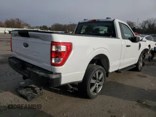 2022 Ford F-150 XL with VIN 1FTMF1E53NKE45810, listed as a Copart auction lot 82025684 with 75,442 mi miles and Salvage Title. Bid and sale history available at DreamBid. Image 3.