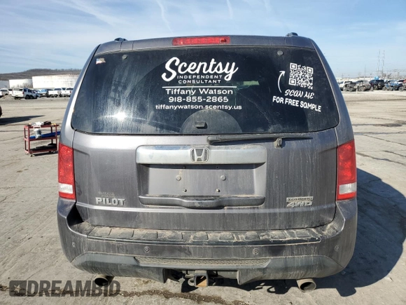 2015 Honda Pilot Touring with VIN 5FNYF4H99FB051180, listed as a Copart auction lot 46149935 with 211,540 mi miles and Salvage Title. Bid and sale history available at DreamBid. Image 6.