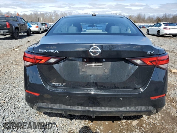 2021 Nissan Sentra SV with VIN 3N1AB8CV7MY306860, listed as a Copart auction lot 47939825 with 34,409 mi miles and Salvage title. Bid and sale history available at DreamBid. Image 6.