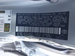 2017 Toyota Prius Two z VIN JTDZN3EUXHJ062209, wystawiony jako IAAI lot #41319148 z przebiegiem 98 263 mil mil oraz . Historia ofert i sprzedaży dostępna na DreamBid. Obrazek 9.