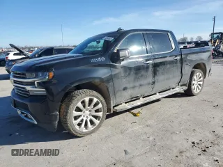 2021 Chevrolet Silverado 1500 High Country with VIN 3GCUYHET7MG234553, listed as a Copart auction lot 43255345 with 0 mi miles and Salvage Title. Bid and sale history available at carsss.com. Image 1.