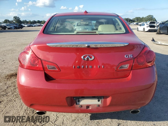2008 Infiniti G35 with VIN JNKBV61E88M209786, listed as a Copart auction lot 72544744 with 196,370 mi miles and Salvage Title. Bid and sale history available at DreamBid. Image 6.