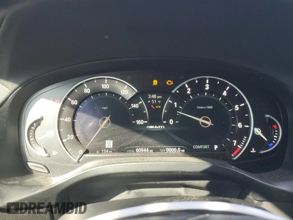 2019 BMW X3 M40i with VIN 5UXTS3C58K0Z10478, listed as a Copart auction lot 49874785 with 60,944 mi miles and Salvage Title. Bid and sale history available at DreamBid. Image 9.
