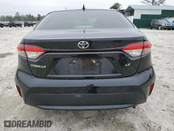 2021 Toyota Corolla LE with VIN JTDEPMAEXMJ154556, listed as a Copart auction lot 51620095 with 179,738 mi miles and Salvage Title. Bid and sale history available at carsss.com. Image 6.