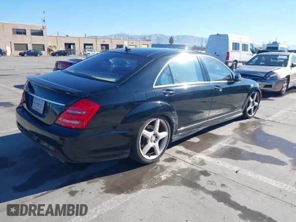 2013 Mercedes-Benz S 550 with VIN WDDNG7DB9DA518474, listed as a IAAI auction lot 41356701 with 97,053 mi miles and . Bid and sale history available at DreamBid. Image 4.