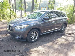2013 Infiniti JX35 with VIN 5N1AL0MM3DC332667, listed as a IAAI auction lot 42196690 with 252,487 mi miles. Bid and sale history available at carsss.com. Image 2.