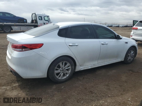 2018 Kia Optima LX with VIN 5XXGT4L35JG230717, listed as a Copart auction lot 47871735 with 89,576 mi miles and Salvage Title. Bid and sale history available at carsss.com. Image 3.