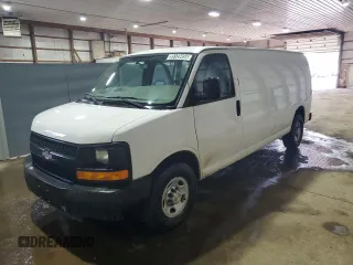 2013 Chevrolet Express Cargo with VIN 1GCWGGCAXD1179585, listed as a Copart auction lot 55128455 with 214,253 mi miles and Clean title. Bid and sale history available at DreamBid. Image 1.