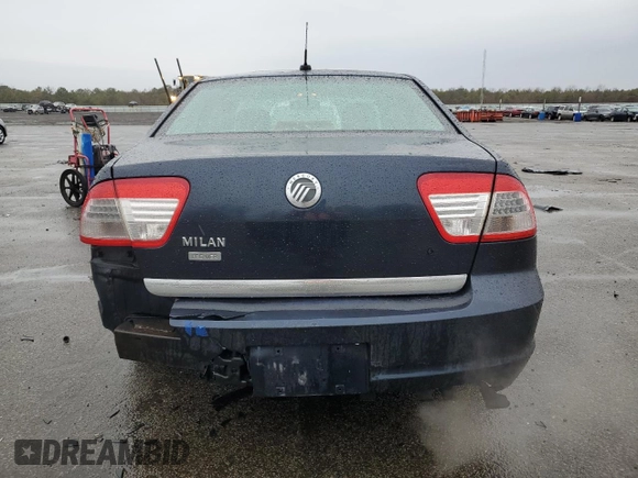 2009 Mercury Milan Premier with VIN 3MEHM08Z69R622494, listed as a Copart auction lot 41496345 with 206,103 mi miles and Salvage Title. Bid and sale history available at carsss.com. Image 6.