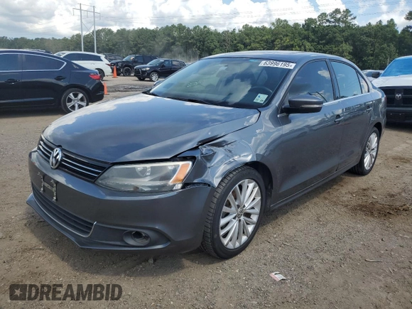 2014 Volkswagen Jetta TDI w/Premium with VIN 3VWLL7AJ4EM374570, listed as a Copart auction lot 63996195 with 186,497 mi miles and Salvage title. Bid and sale history available at DreamBid. Image 1.