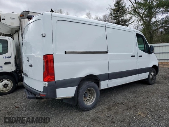 2021 Mercedes-Benz Sprinter with VIN W1Y5EBHY5MT073670, listed as a Copart auction lot 51077245 with Not Provided miles and Salvage Title. Bid and sale history available at DreamBid. Image 3.