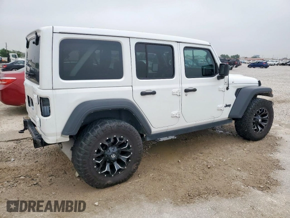 2021 Jeep Wrangler Unlimited Sport S with VIN 1C4HJXDN7MW722275, listed as a Copart auction lot 54663505 with 56,774 mi miles and Salvage title. Bid and sale history available at DreamBid. Image 3.