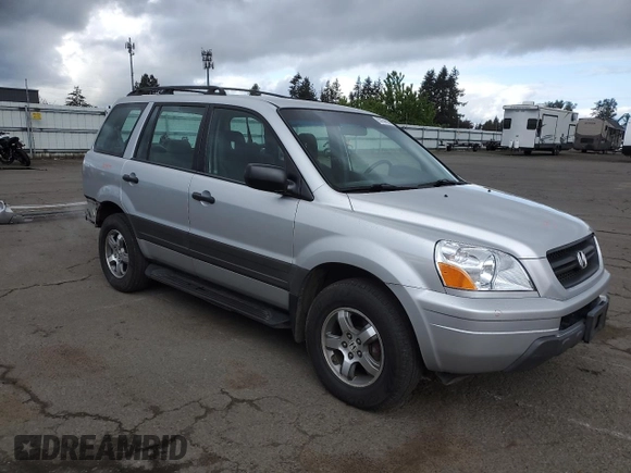 2005 Honda Pilot LX z VIN 2HKYF18195H511883, wystawiony jako Copart lot #53754595 z przebiegiem 269 419 mil mil oraz Szkoda całkowita • Salvage title. Historia ofert i sprzedaży dostępna na DreamBid. Obrazek 4.