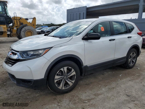 2019 Honda CR-V LX with VIN 2HKRW5H3XKH411672, listed as a Copart auction lot 51619395 with 43,629 mi miles and Salvage Title. Bid and sale history available at carsss.com. Image 1.