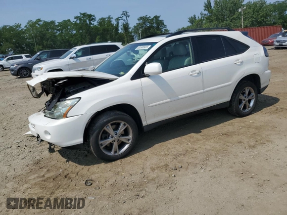 2006 Lexus RX 400h with VIN JTJHW31U660026841, listed as a Copart auction lot 60598935 with 185,947 mi miles and Salvage title. Bid and sale history available at DreamBid. Image 1.