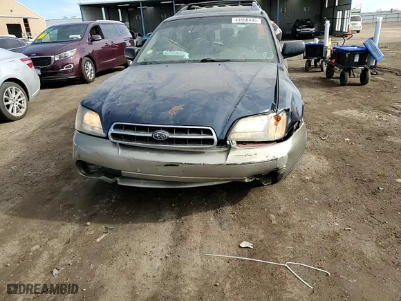 2000 Subaru Legacy Wagon Outback w/GB Equip with VIN 4S3BH6750Y6616991, listed as a Copart auction lot 43860405 with 206,287 mi miles and Salvage Title. Bid and sale history available at carsss.com. Image 11.