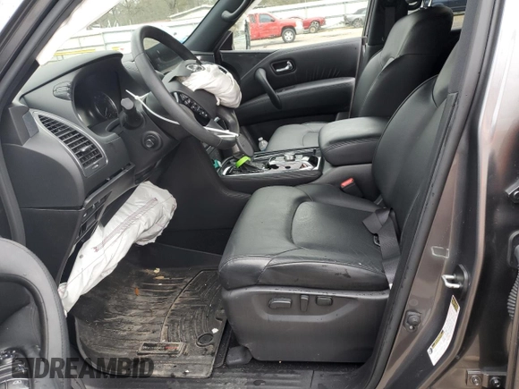 2023 Nissan Armada SL with VIN JN8AY2BA6P9400489, listed as a Copart auction lot 46161095 with 17,542 mi miles and Salvage Title. Bid and sale history available at carsss.com. Image 7.
