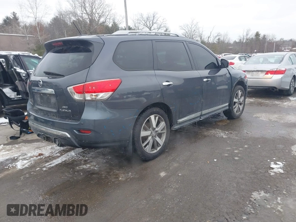 2013 Nissan Pathfinder SL with VIN 5N1AR2MM2DC632288, listed as a IAAI auction lot 41499281 with 120,182 mi miles and . Bid and sale history available at DreamBid. Image 4.