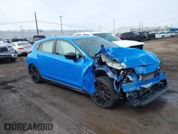 2024 Subaru Impreza RS with VIN JF1GUHJCXR8327309, listed as a IAAI auction lot 41560893 with 1,637 mi miles. Bid and sale history available at carsss.com. Image 1.