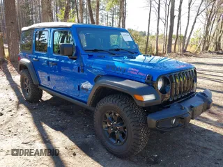 2021 Jeep Wrangler Unlimited Sport S with VIN 1C4HJXDG1MW722743, listed as a IAAI auction lot 41237900 with 35,662 mi miles. Bid and sale history available at carsss.com. Image 1.