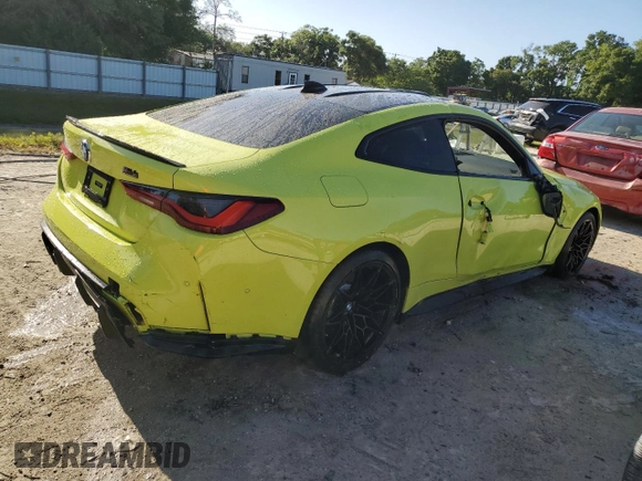 2021 BMW M4 Competition with VIN WBS33AZ05MCF87759, listed as a Copart auction lot 52135584 with 12,146 mi miles. Bid and sale history available at carsss.com. Image 3.