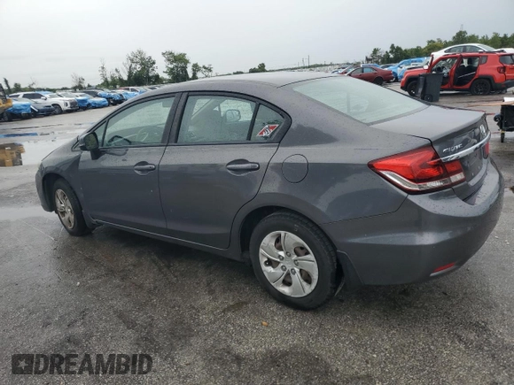 2013 Honda Civic LX z VIN 2HGFB2F50DH509088, wystawiony jako Copart lot #59660625 z przebiegiem 292 774 mil mil oraz Szkoda całkowita • Salvage title. Historia ofert i sprzedaży dostępna na DreamBid. Obrazek 2.